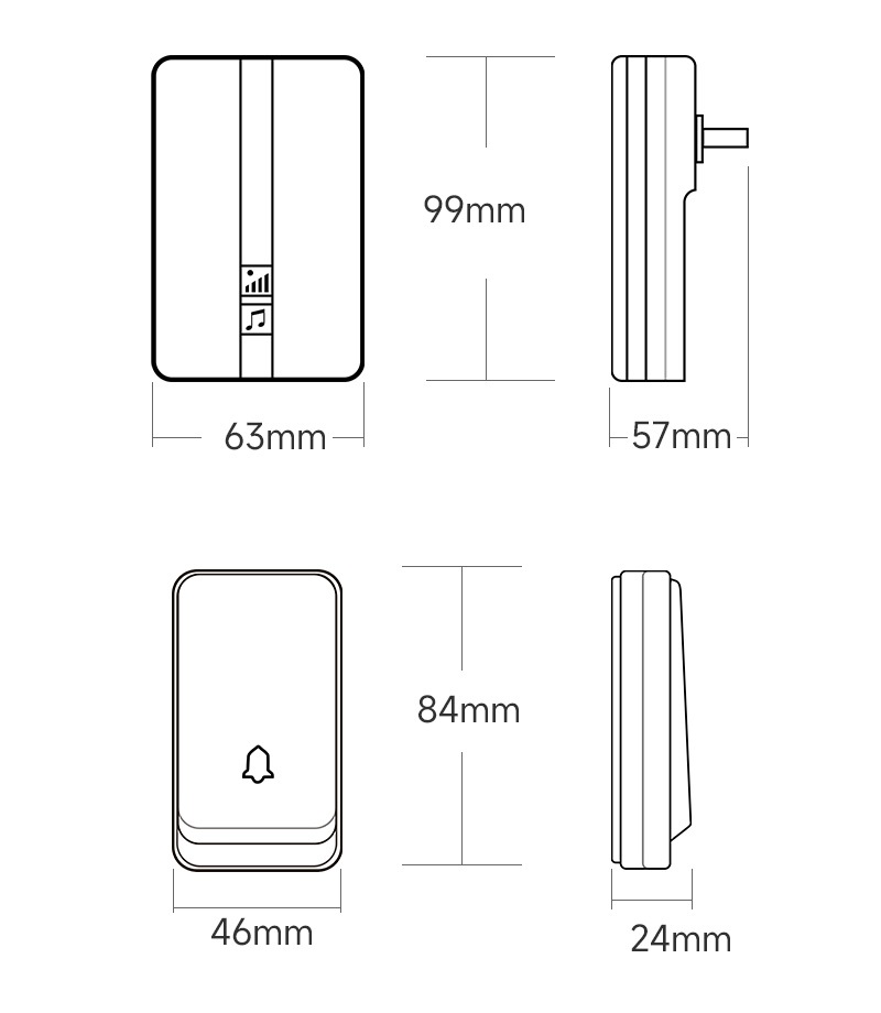 Sonnette sans fil sans piles étanche auto-alimentée extérieur – Image 6