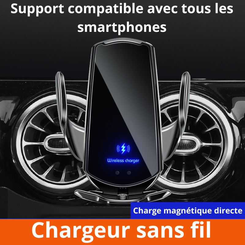 Support de téléphone + chargeur sans fil rapide universel pour voiture – Image 6