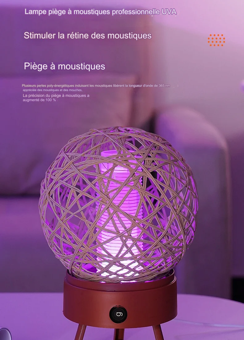 Lampe anti moustique électrique lumière bleu efficace | Piège à moustiques – Image 5