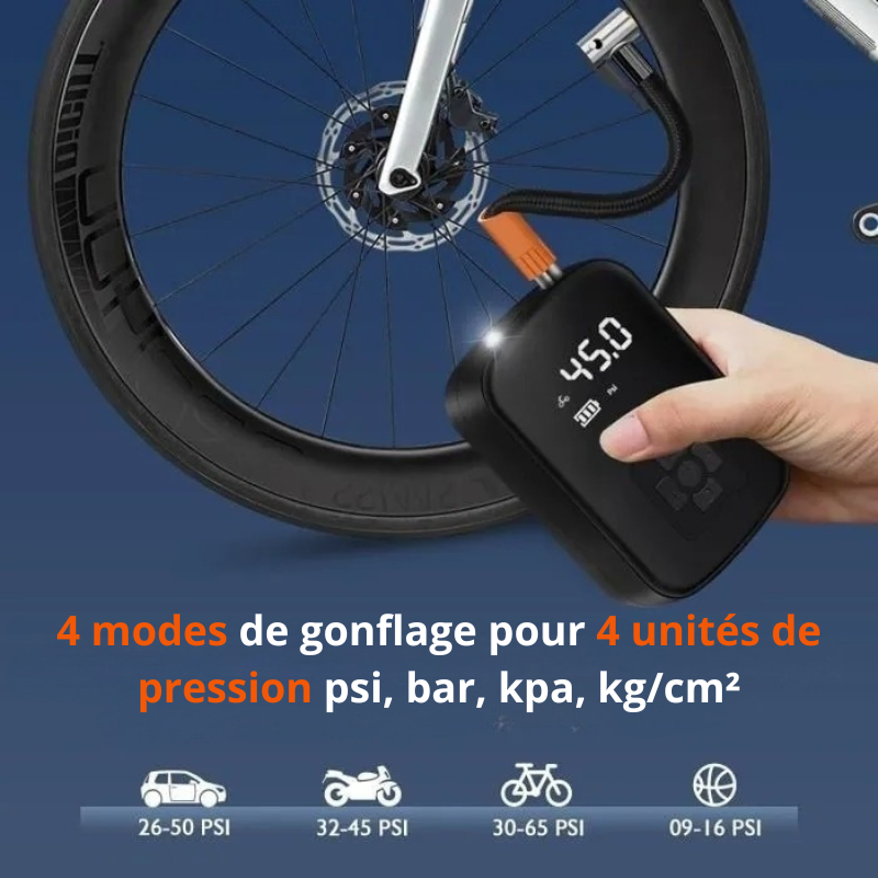 Compresseur d'air électrique portatif pour voiture moto vélo – Image 3