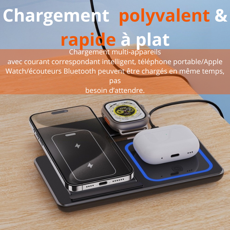 Chargeur sans fil rapide & polyvalent compatible Apple – Image 4
