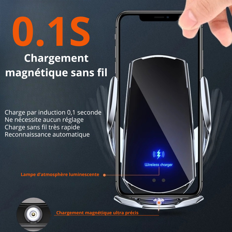 Support de téléphone + chargeur sans fil rapide universel pour voiture – Image 9