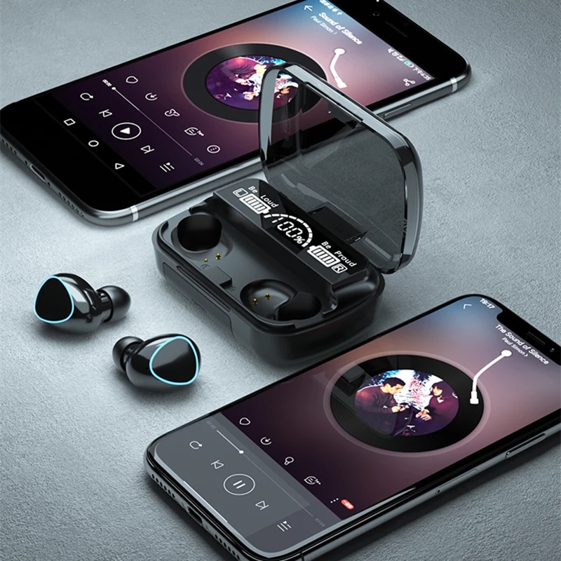Écouteurs sans fil bluetooth anti-bruit casque stéréo affichage led – Image 7