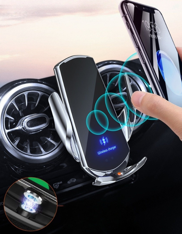 Support de téléphone + chargeur sans fil rapide universel pour voiture – Image 2