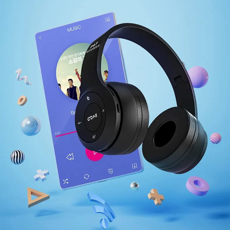Casque bluetooth sans fil audio stéréo écouteurs portables – Image 10