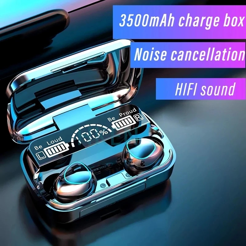 Écouteurs sans fil bluetooth anti-bruit casque stéréo affichage led – Image 9
