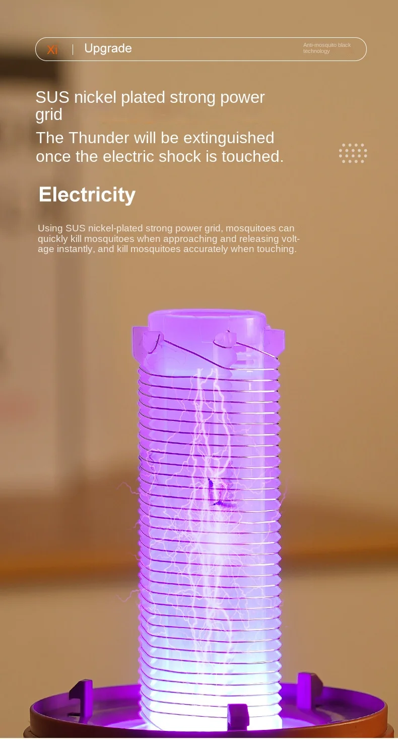 Lampe anti moustique électrique lumière bleu efficace | Piège à moustiques – Image 8