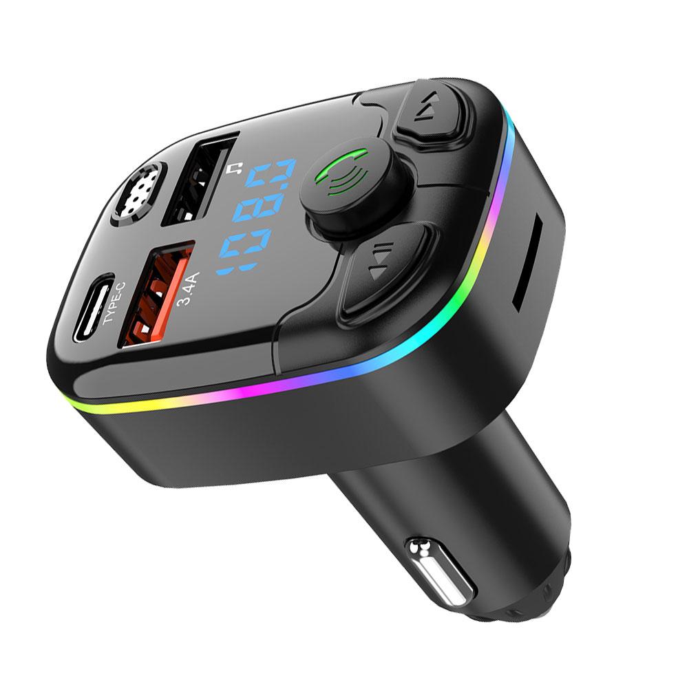 Transmetteur FM bluetooth pour voiture kit main libre – Image 2
