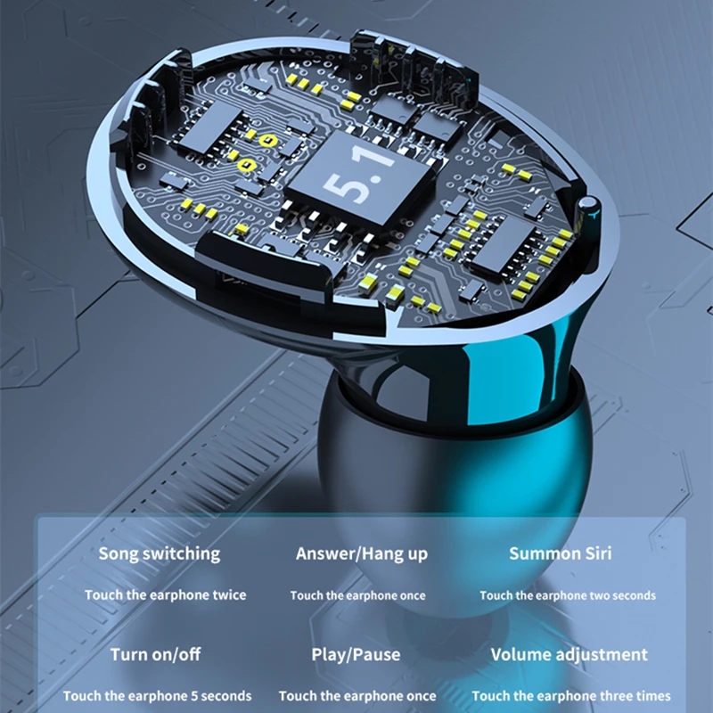 Écouteurs sans fil bluetooth anti-bruit casque stéréo affichage led – Image 8