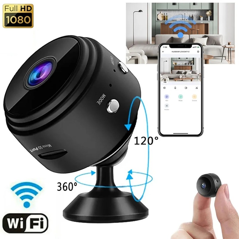 Une mini caméra espion sur son socle