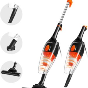 Aspirateur balai avec fil sans sac 2 en 1 filtration hepa 800W