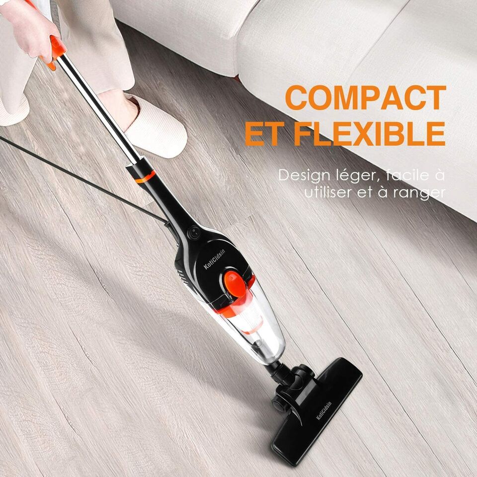 Aspirateur balai avec fil sans sac 2 en 1 filtration hepa 800W – Image 7