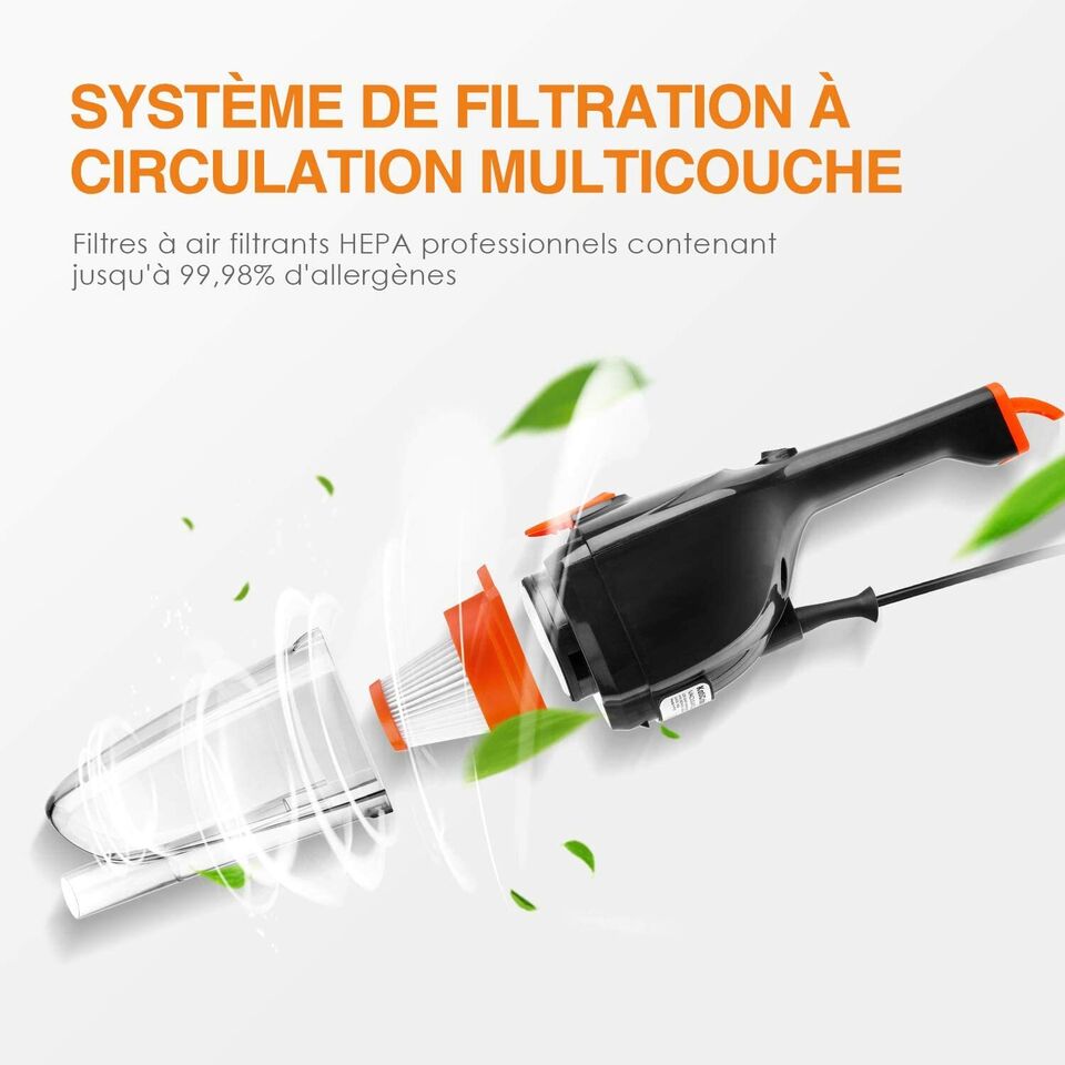 Aspirateur balai avec fil sans sac 2 en 1 filtration hepa 800W – Image 5