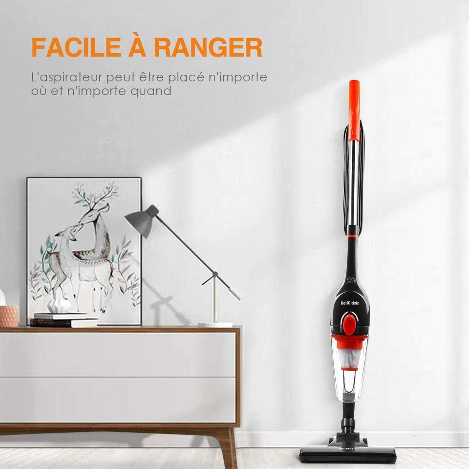 Aspirateur balai avec fil sans sac 2 en 1 filtration hepa 800W – Image 4